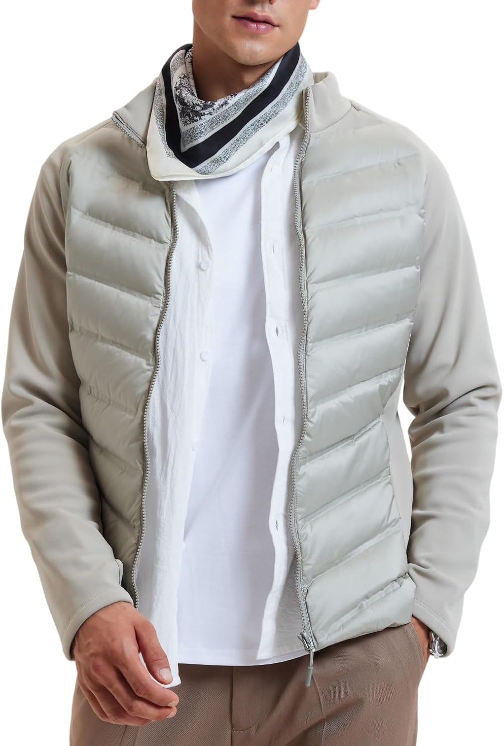 Mens Lightweight Puffer Jacket 800-Down-Fill Water Resistant Puffy Quilted Winter Duck Down Jackets for Running