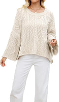 Womens Long Sleeve Tops Sweaters Summer Going Out O-Neck Knit Trendy Casual Pullover Sweater