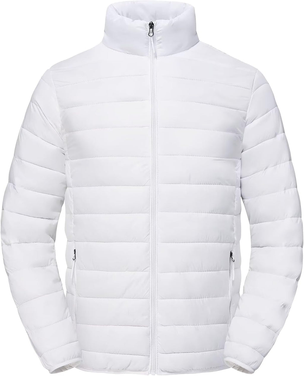 Mens Winter Coats Thermal Lightweight Puffy Jackets Men Waterproof Warm Puffer Coat with Zip Pockets