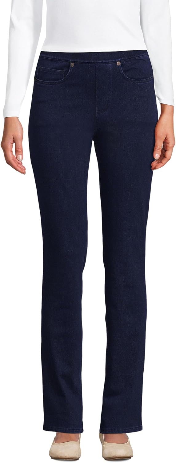 Women's Starfish High Rise Knit Denim Straight Jeans