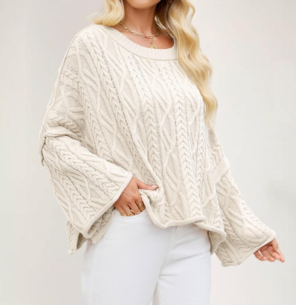 Womens Long Sleeve Tops Sweaters Summer Going Out O-Neck Knit Trendy Casual Pullover Sweater