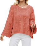 Womens Long Sleeve Tops Sweaters Summer Going Out O-Neck Knit Trendy Casual Pullover Sweater