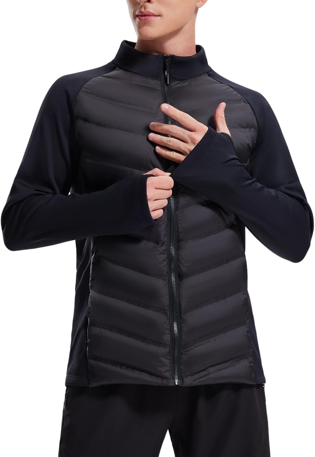 Mens Lightweight Puffer Jacket 800-Down-Fill Water Resistant Puffy Quilted Winter Duck Down Jackets for Running