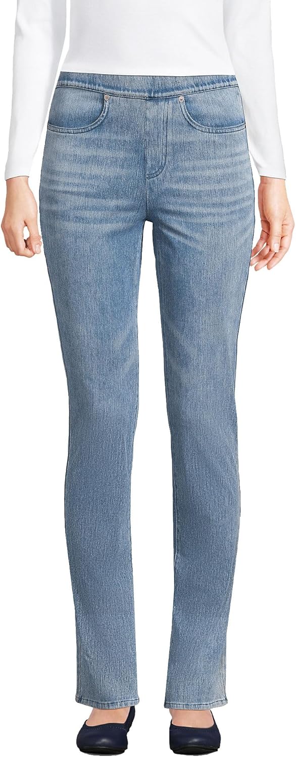Women's Starfish High Rise Knit Denim Straight Jeans