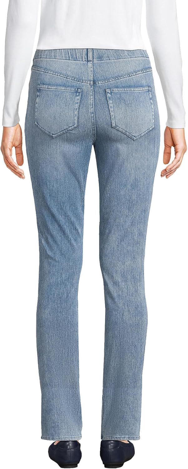 Women's Starfish High Rise Knit Denim Straight Jeans